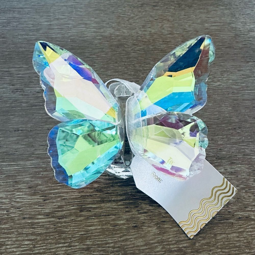 Crystal Butterfly Prism Paperweight Figurine